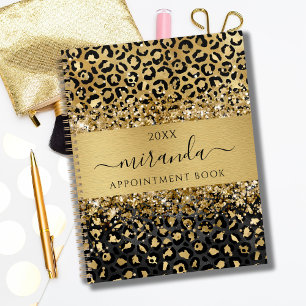 Leopard Animal Cheetah Black Gold Beauté Salon