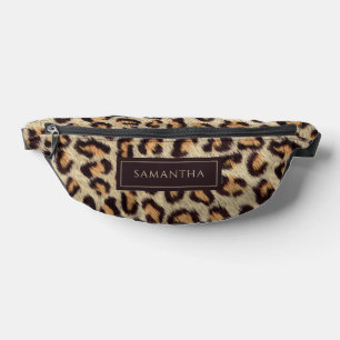 Leopard Animal Pattern Custom Name  Fanny Pack