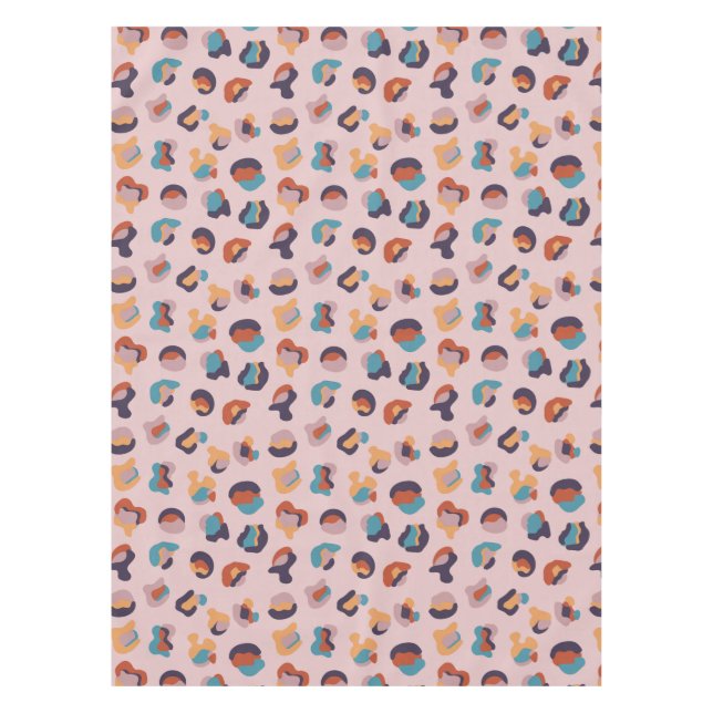 Leopard Animal Pink Modern Tablecloth (Front)