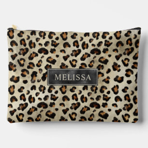 Leopard Animal Print Artistic Wild Cat Fur Texture Accessory Pouch