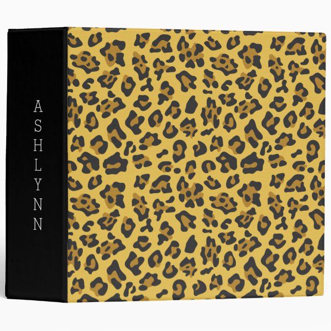 Leopard Animal Print Binder (Front/Spine)