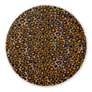 Leopard Animal Print Ceramic Knob