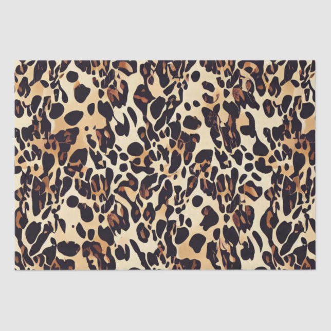 Leopard Animal Print Decoupage Tissue Paper (Front)