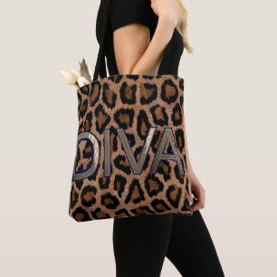 Leopard Animal Print Diva Tote Bag