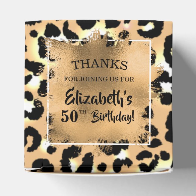 Leopard Animal Print Favour Box (Top)