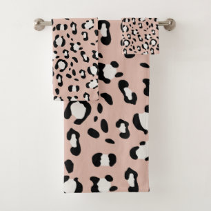 Leopard Animal Print Glam #12 Bath Towel Set
