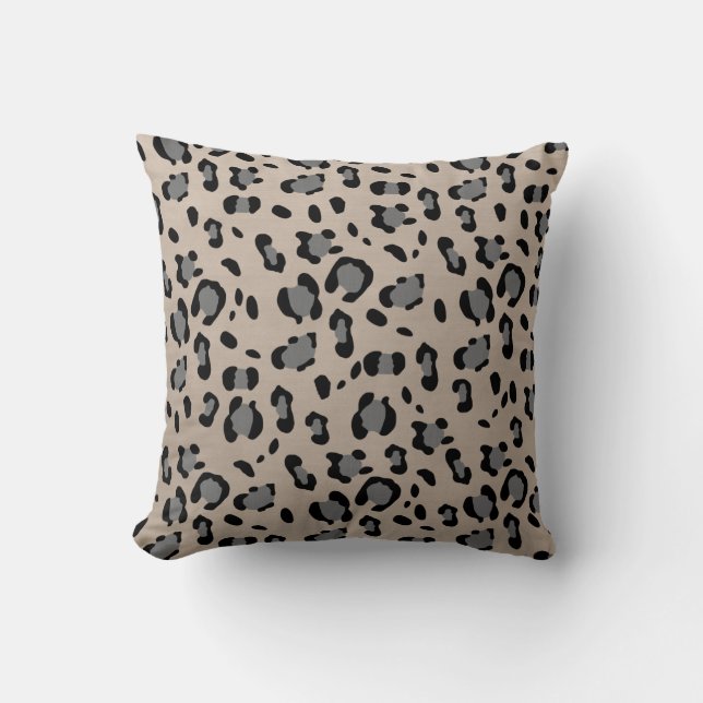 Leopard Animal Print Glam #15 Throw Pillow (Front)