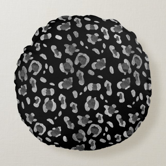 Leopard Animal Print Glam #8 #pattern #decor #art  Round Pillow (Front)