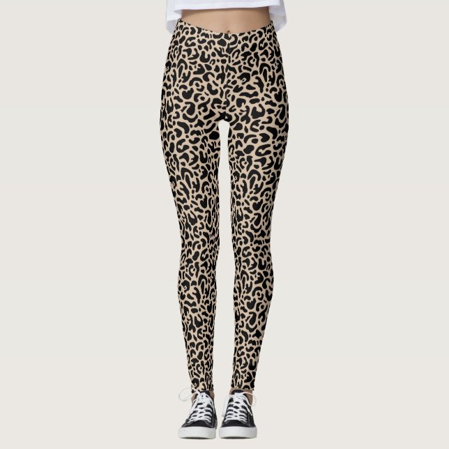 Leopard Animal Print Leggings (Front)