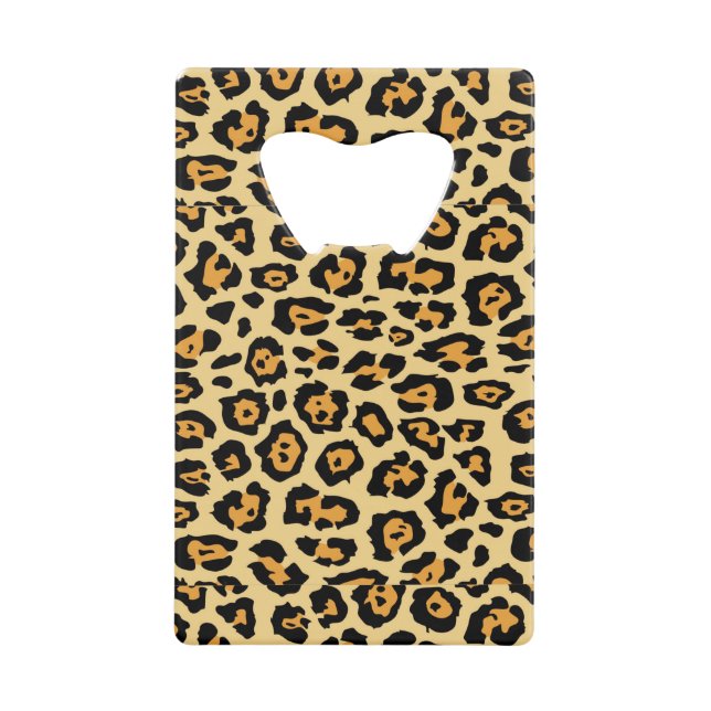 Leopard Animal Print Pattern-25560 Credit Card Bottle Opener (Front)