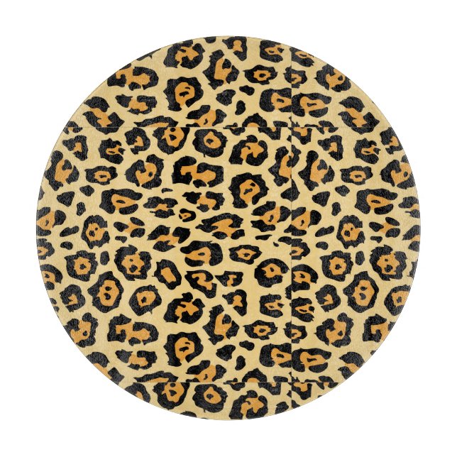 Leopard Animal Print Pattern-25560 Cutting Board (Front)