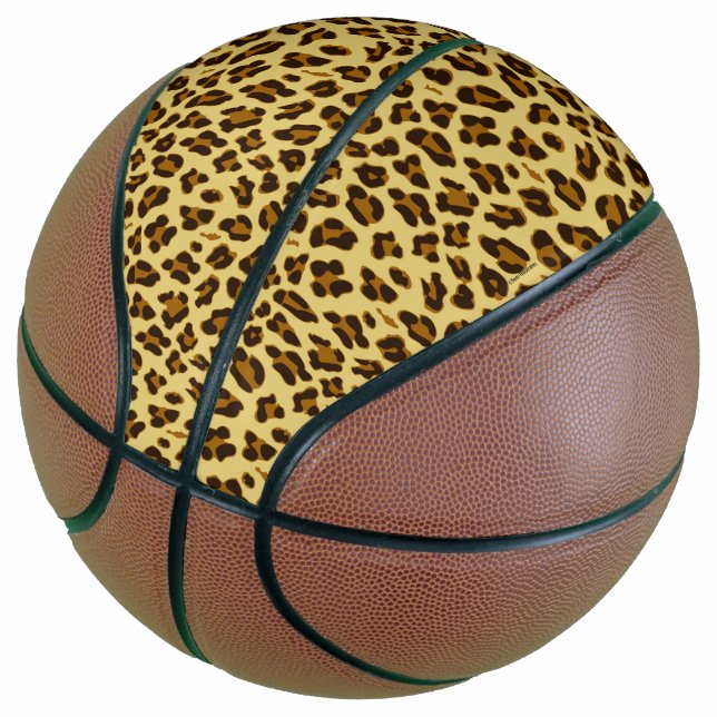 Leopard Animal Print Pattern Basketball (Angled)
