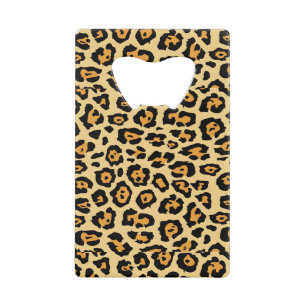 Leopard Animal Print Pattern Credit Card Bottle Opener
