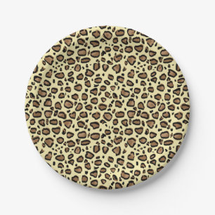 Leopard Animal Print Pattern Paper Plate