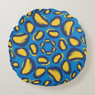 Leopard animal print pattern round pillow
