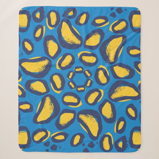 Leopard animal print pattern sherpa blanket (Front)