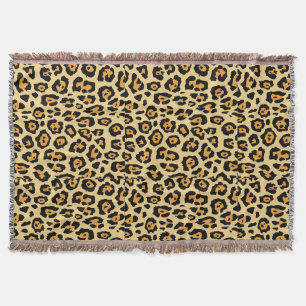 Leopard Animal Print Pattern Throw Blanket