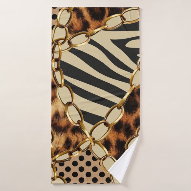 Leopard Animal Print Seamless Pattern Bath Towel (Bath Towel)
