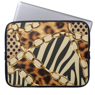 Leopard Animal Print Seamless Pattern Laptop Sleeve