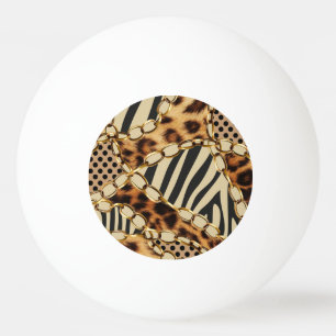 Leopard Animal Print Seamless Pattern Ping Pong Ball