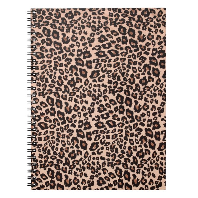Leopard Animal Print Spiral Notebook School/Office (Front)