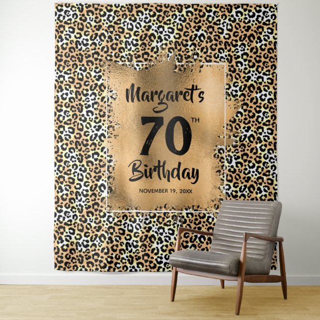 Leopard Animal Print Tapestry (In Situ)