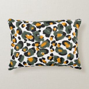 Leopard Animal Print Texture Background Accent Pillow