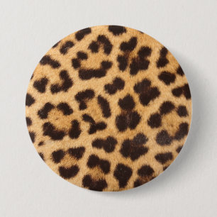 Leopard Animal Skin Print 3 Inch Round Button