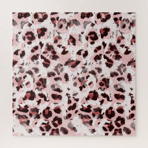 Leopard Animal Skin: Tie Dye Elegance. Jigsaw Puzzle