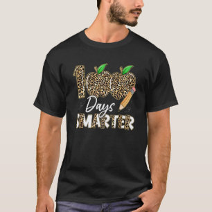 Leopard Apples 100th Day Of School Teacher 100 Day T-Shirt