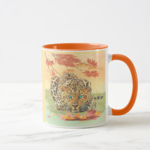 Leopard art coffee mug