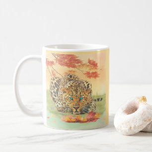 Leopard art coffee mug