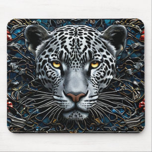 Leopard art mouse pad