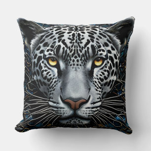 Leopard art throw pillow