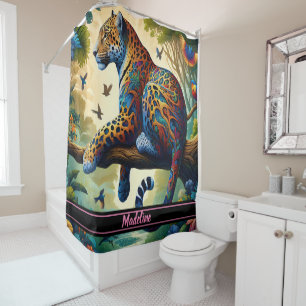 Leopard Aura: Colourful Motion Serenity