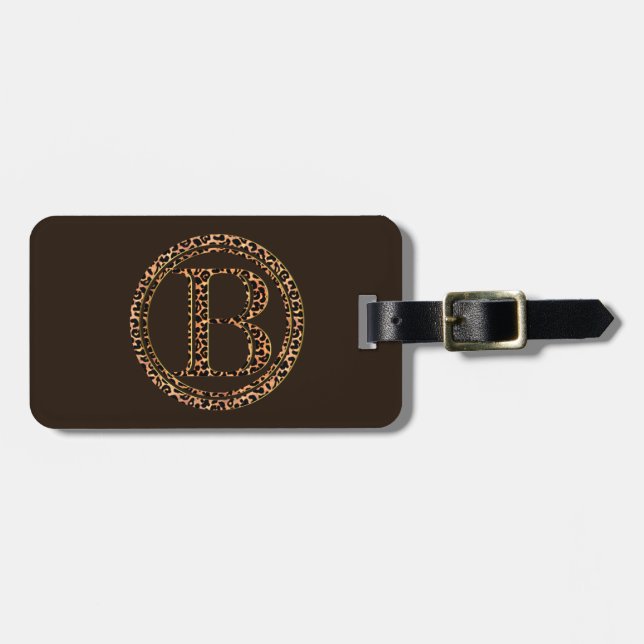leopard B Luggage Tag (Front Horizontal)