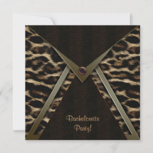 Leopard Bachelorette Party Invitation