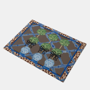 Leopard Bamboo Chinoiserie Ginger Jar Porte tapis