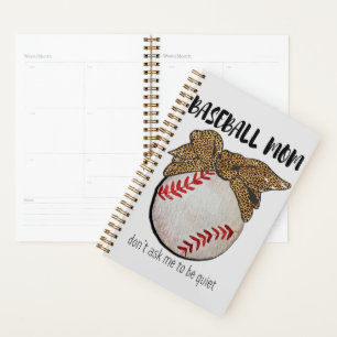 Leopard Bandana Baseball Mom Planner
