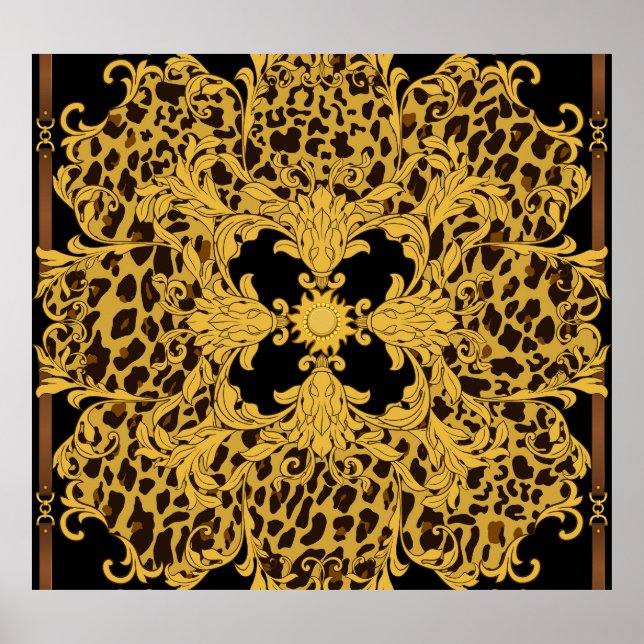 Leopard Baroque, Ornate Animal Print (Front)