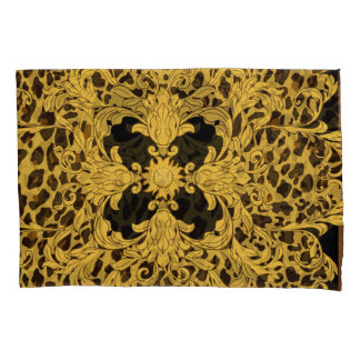 Leopard Baroque, Ornate Animal Print Pillowcase