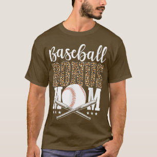 Leopard Baseball Bonus Mom Stepmother Mother's Day T-Shirt