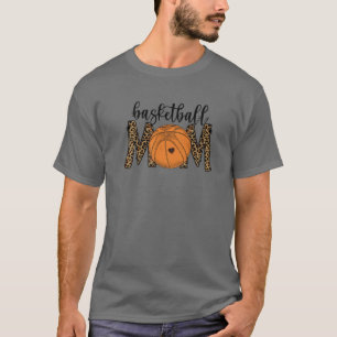 Leopard Basketball Mom Proud Basketball Players Mo T-Shirt