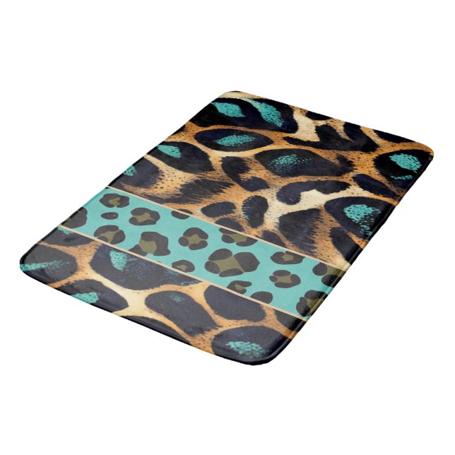 Leopard - Bath Mat, Rug (Angled)