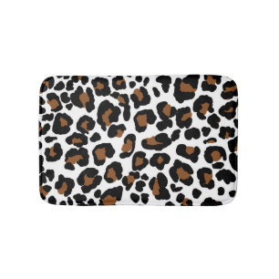 Leopard Big Cat Fur Pattern Print Bath Mat