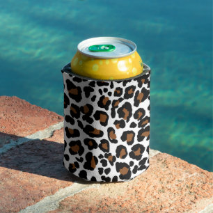 Leopard Big Cat Fur Pattern Print Can Cooler