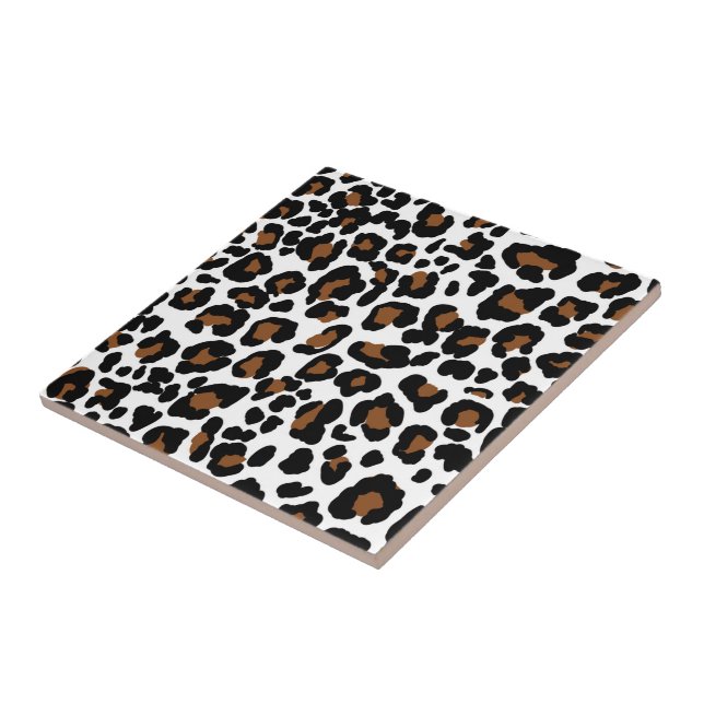 Leopard Big Cat Fur Pattern Print Tile (Side)