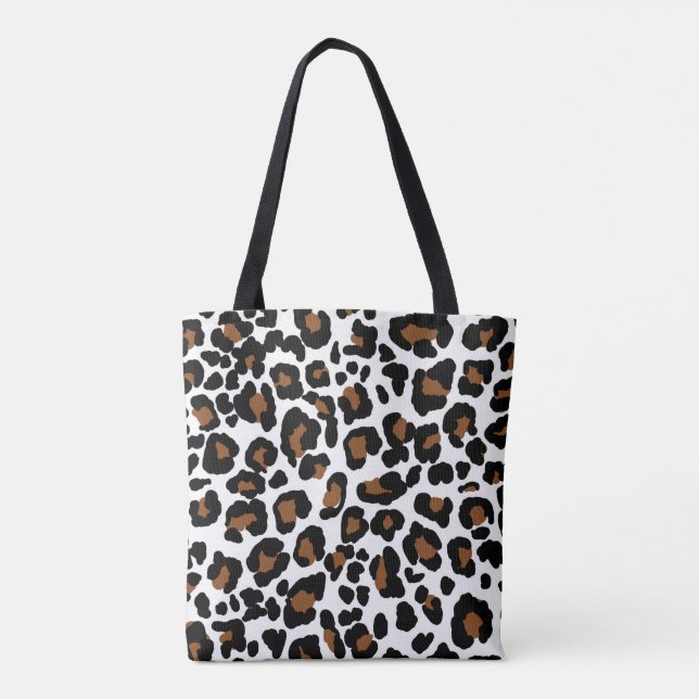 Leopard Big Cat Fur Pattern Print  Tote Bag (Back)