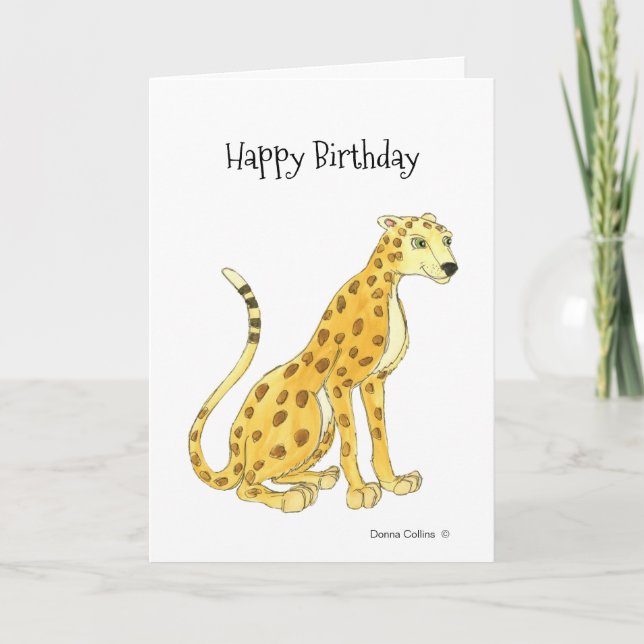 Leopard Birthday Card (Front)