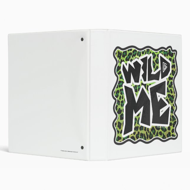 Leopard Black and Green Print Binder (Background)